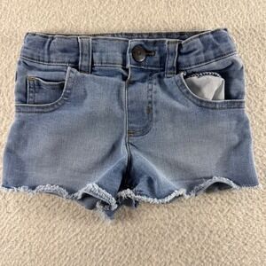 Garanimals Girls Denim Shorts‎ Size 5T Blue Jean Frayed Hem Distressed